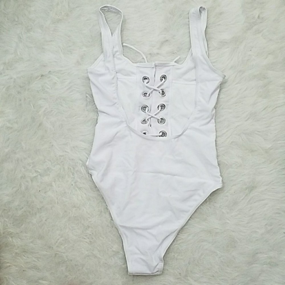 Beautiful white one piece swimsuit